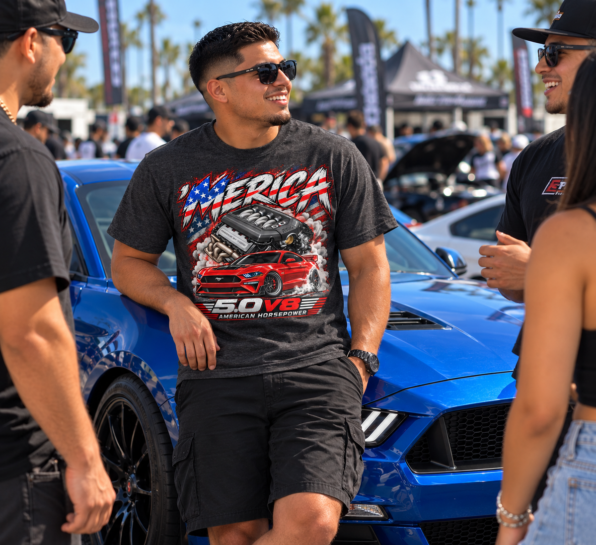 'MERICA 5.0 V8 – American Horsepower Tee