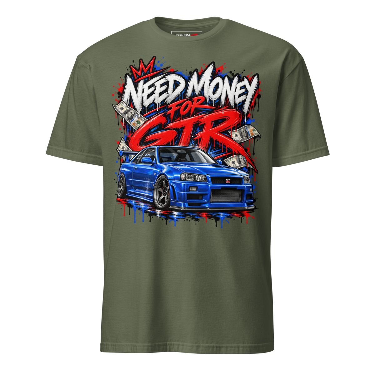 NEED MONEY FOR GT-R – R34 Skyline Graphic Tee